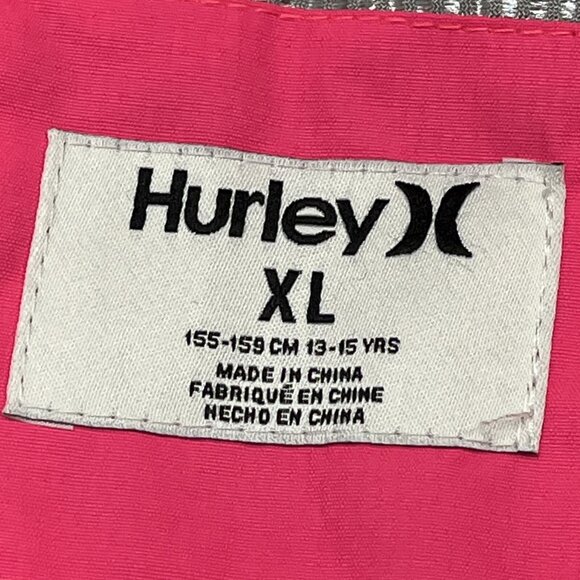 Hurley Snowboard Jacket Girls XL Hyper Pink Heavy Weight Cold Seal Heat Mesh - Picture 10 of 12